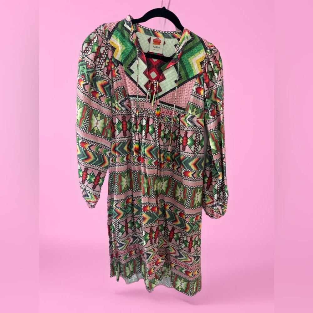 Multicolor Patterned Women's Dress